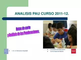 ANALISIS PAU CURSO 2011-12.