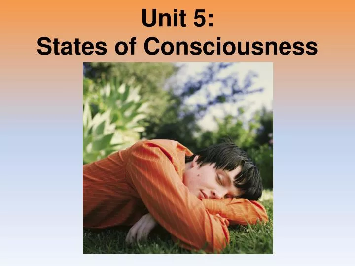 unit 5 states of consciousness