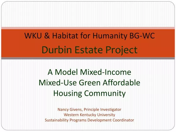 wku habitat for humanity bg wc durbin estate project