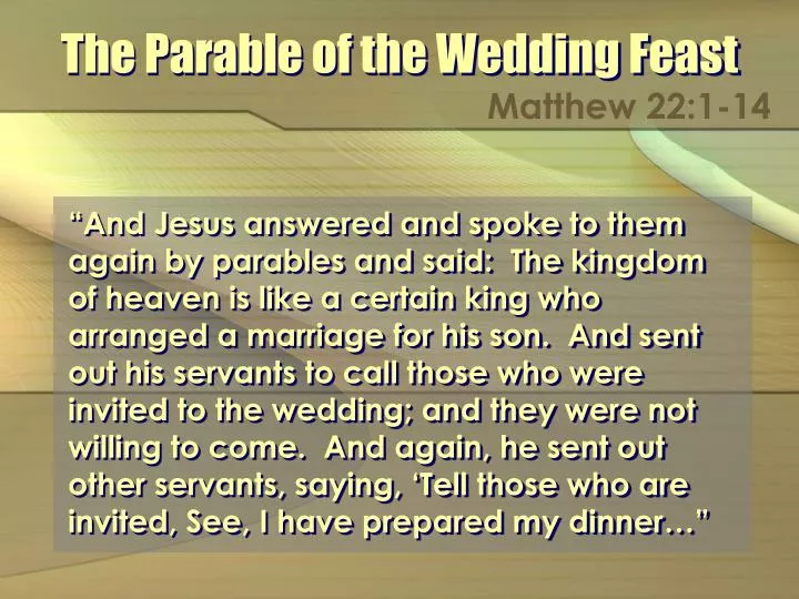 the parable of the wedding feast