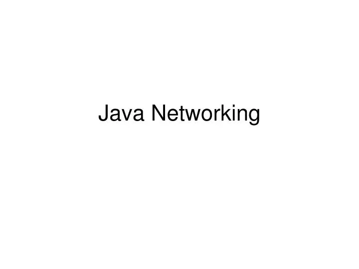 java networking