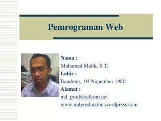Pemrograman Web