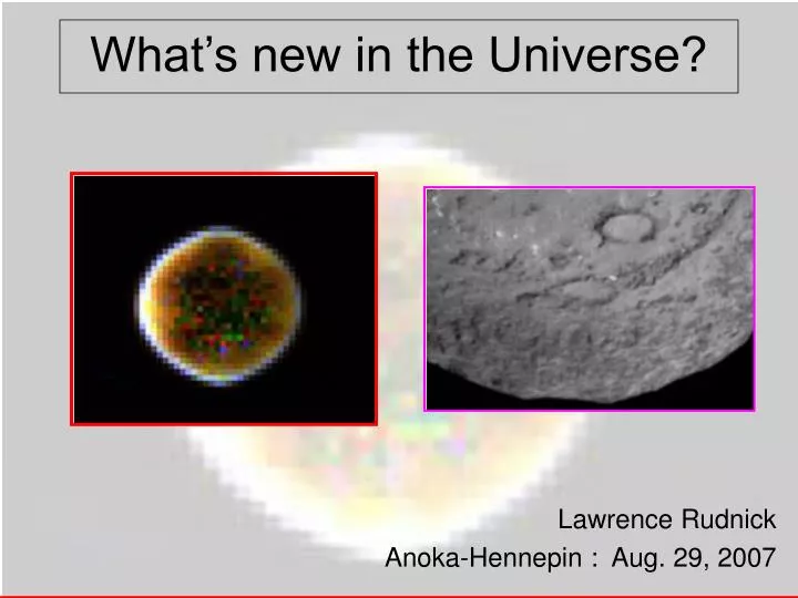 what s new in the universe