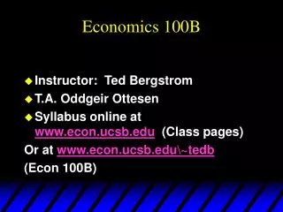 Economics 100B