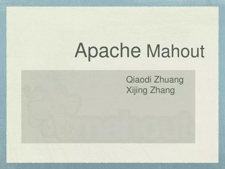 apache mahout