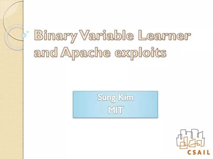 binary variable learner and apache exploits