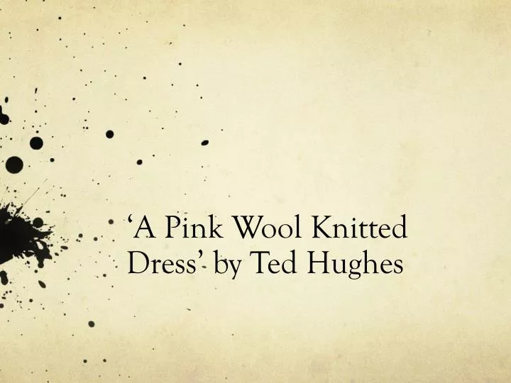 a pink wool knitted dress by ted hughes