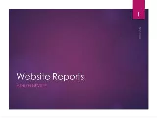 Website Reports