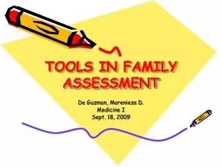 TOOLS IN FAMILY ASSESSMENT
