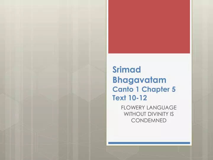 srimad bhagavatam canto 1 chapter 5 text 10 12