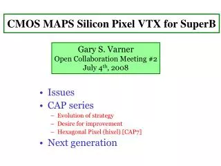 CMOS MAPS Silicon Pixel VTX for SuperB