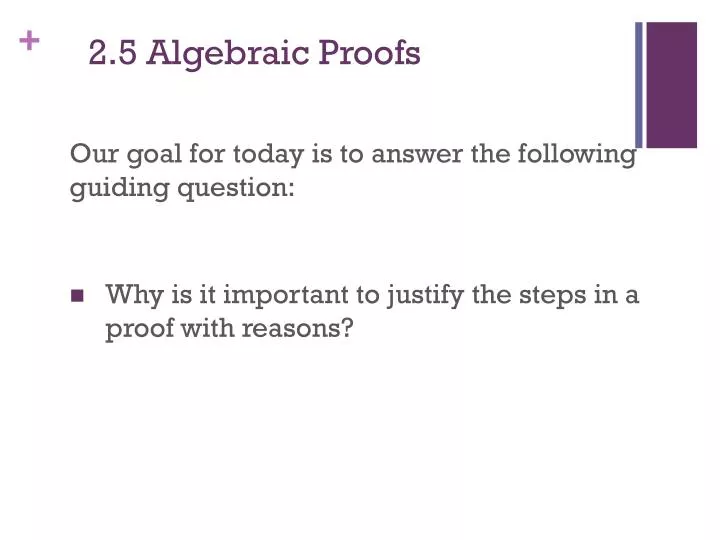 2 5 algebraic proofs