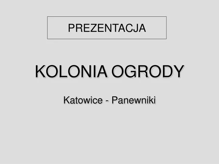 kolonia ogrody