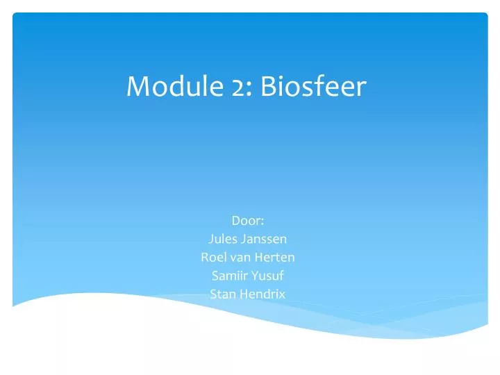 module 2 biosfeer