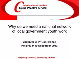 Why do we need a national network of local government youth work