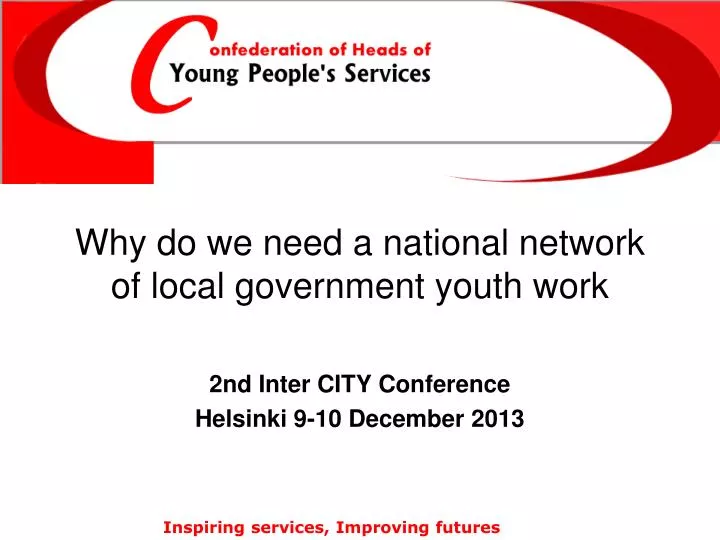 why do we need a national network of local government youth work