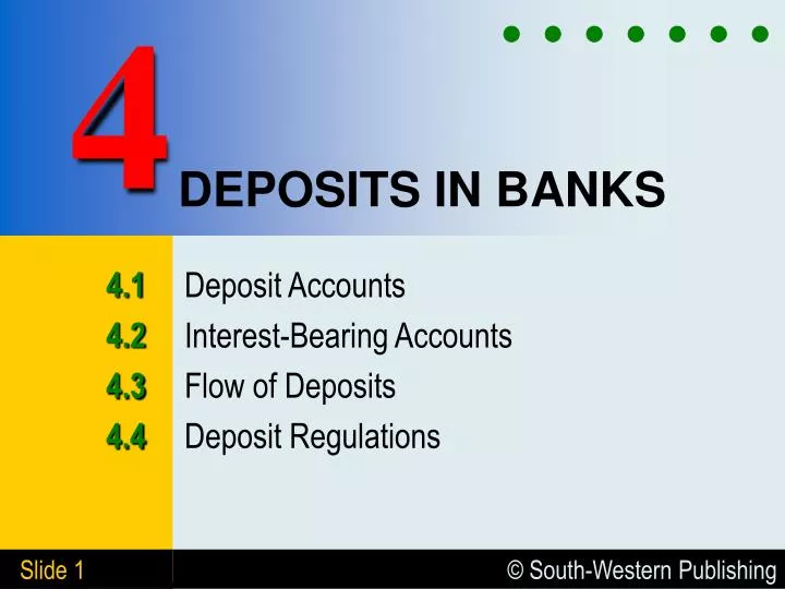 deposits in banks