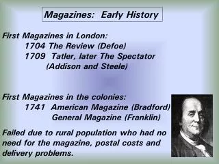 Magazines: Early History