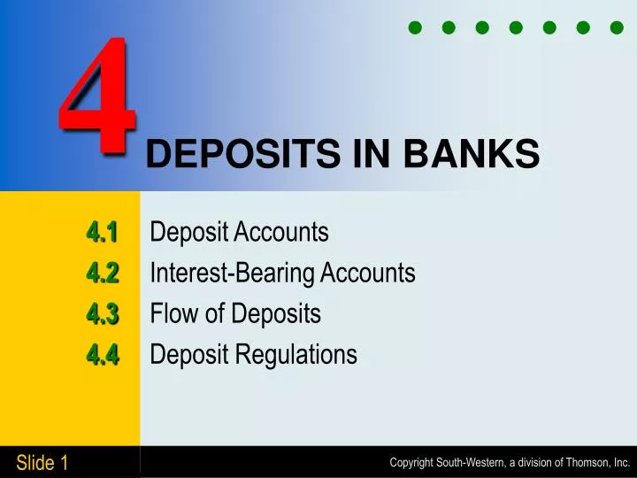 deposits in banks