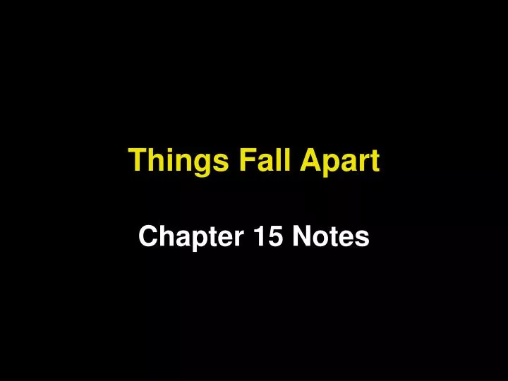 things fall apart