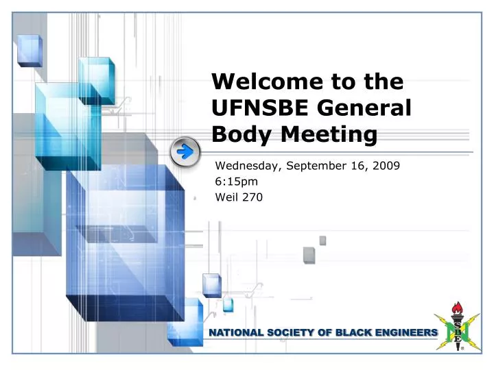 welcome to the ufnsbe general body meeting