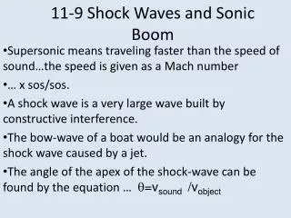 11-9 Shock Waves and Sonic Boom