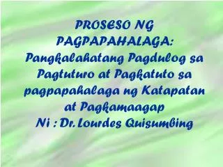 Edukasyong Transpormatibo: Pagiging Tapat at Maagap