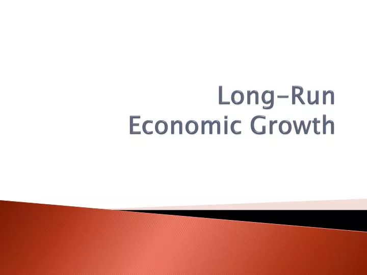 long run economic growth
