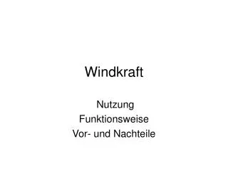 Windkraft