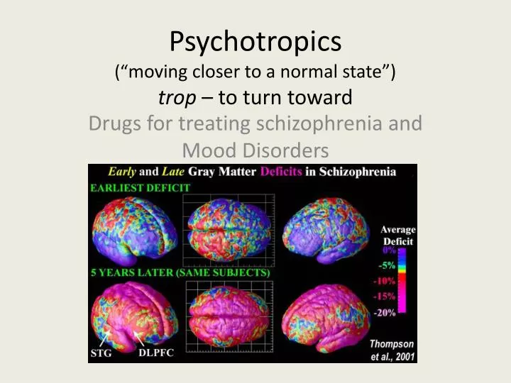 psychotropics moving closer to a normal state trop to turn toward