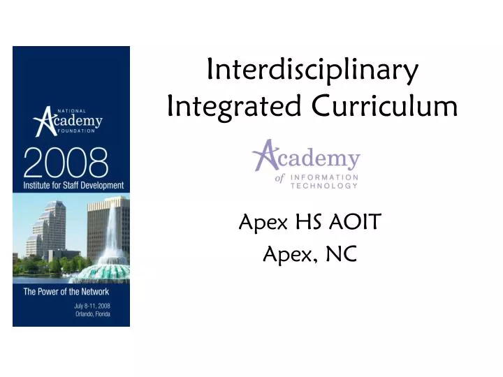interdisciplinary integrated curriculum