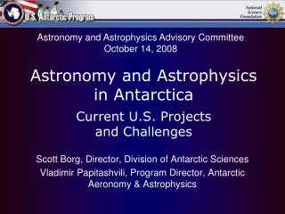 Scott Borg, Director, Division of Antarctic Sciences