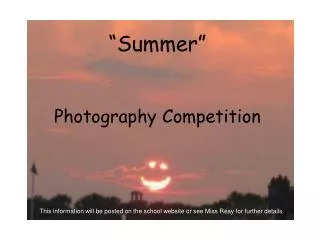 “Summer” Photography Competition