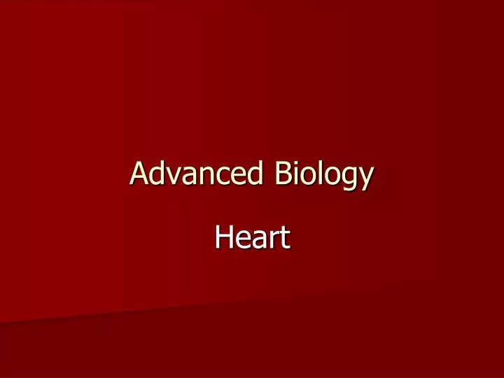 advanced biology