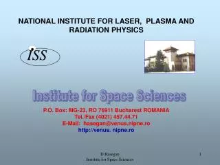 Institute for Space Sciences