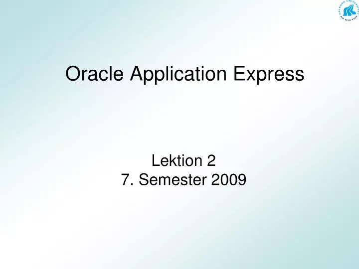 oracle application express