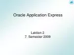 Oracle Application Express - slide 1
