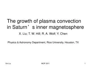 The growth of plasma convection in Saturn ’ s inner magnetosphere