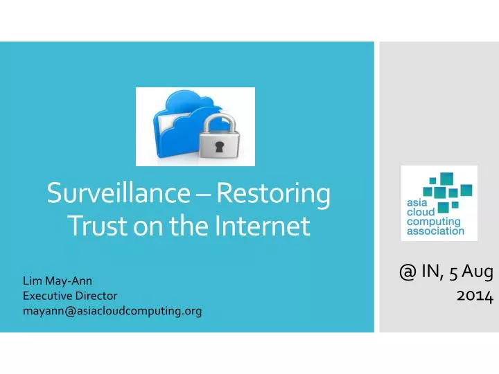 surveillance restoring trust on the internet