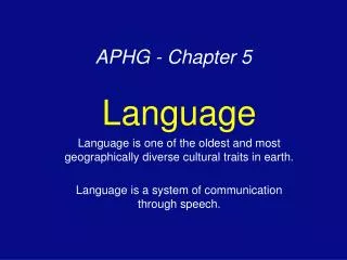APHG - Chapter 5