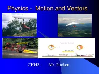 Physics - Motion and Vectors