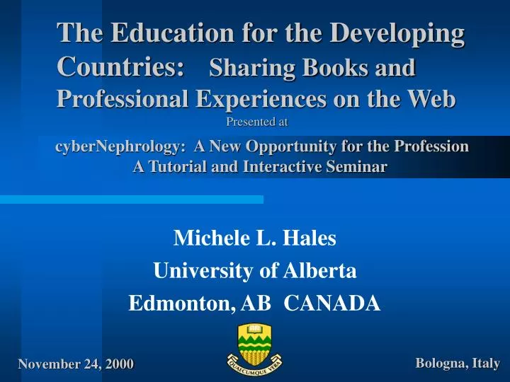 the education for the developing countries sharing books and professional experiences on the web
