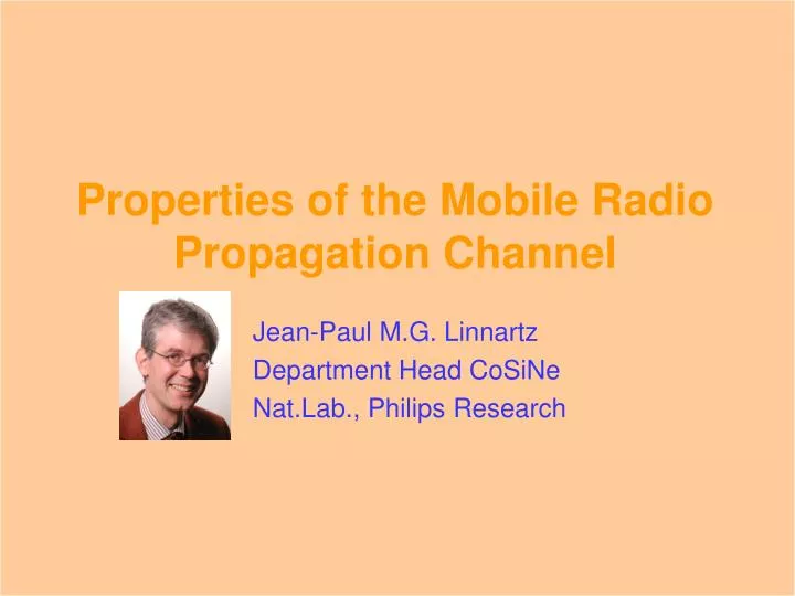 properties of the mobile radio propagation channel