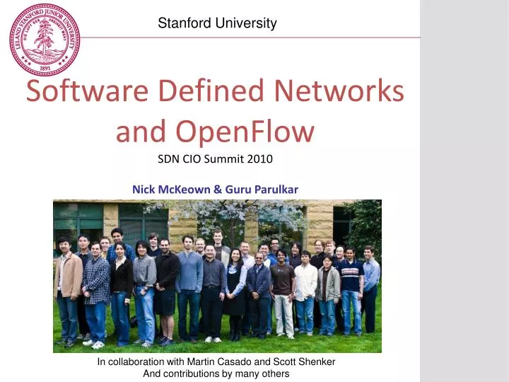 software defined networks and openflow sdn cio summit 2010 nick mckeown guru parulkar