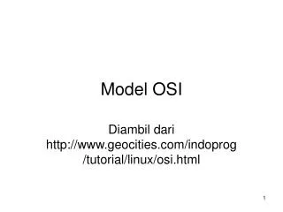 Model OSI