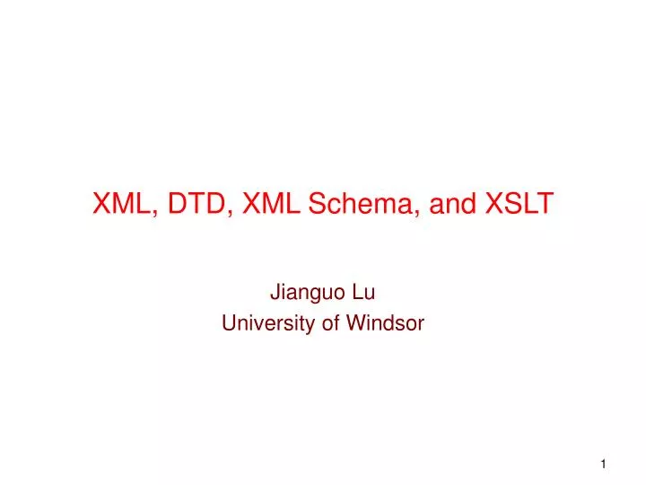 xml dtd xml schema and xslt
