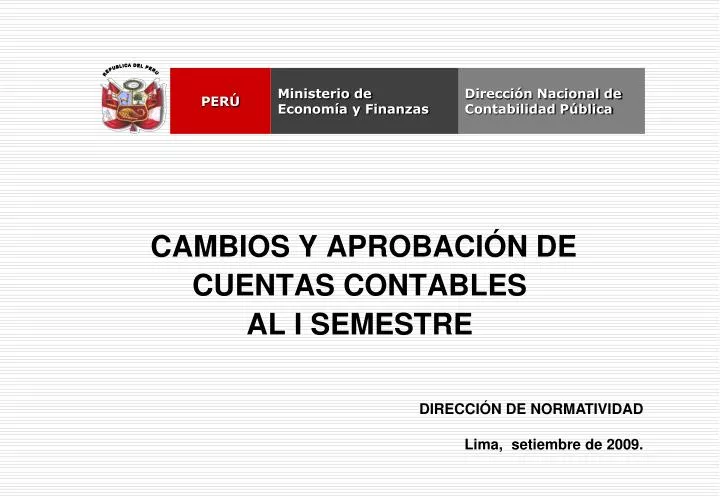 cambios y aprobaci n de cuentas contables al i semestre