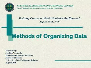 Methods of Organizing Data