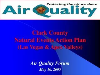 Clark County Natural Events Action Plan (Las Vegas &amp; Apex Valleys)
