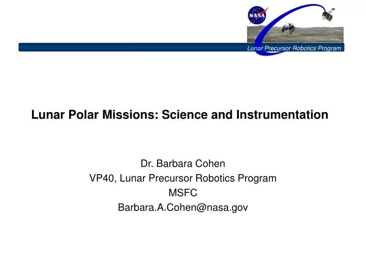 lunar polar missions science and instrumentation